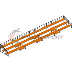 Купить Трибуна для зрителей 3 ряда на 66 мест с перилами в Краснознаменске 